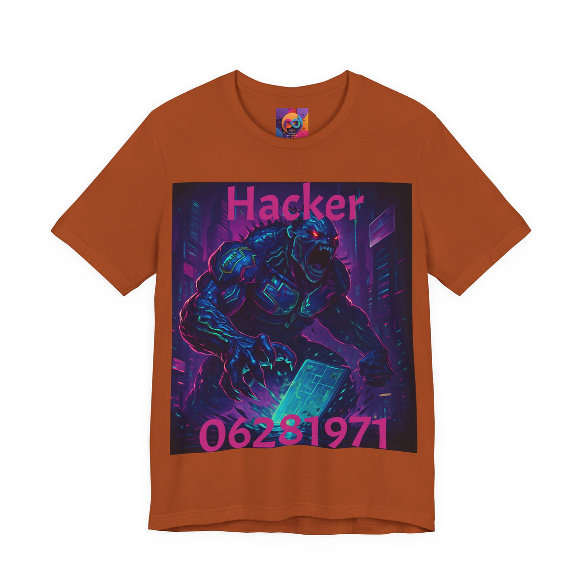 Monster Graphic Tee — '06/28/1971.' Dark Creature Illustration