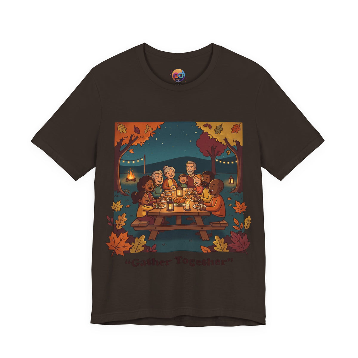 Gather Together T‑Shirt — Cozy Autumn Family Dinner Tee