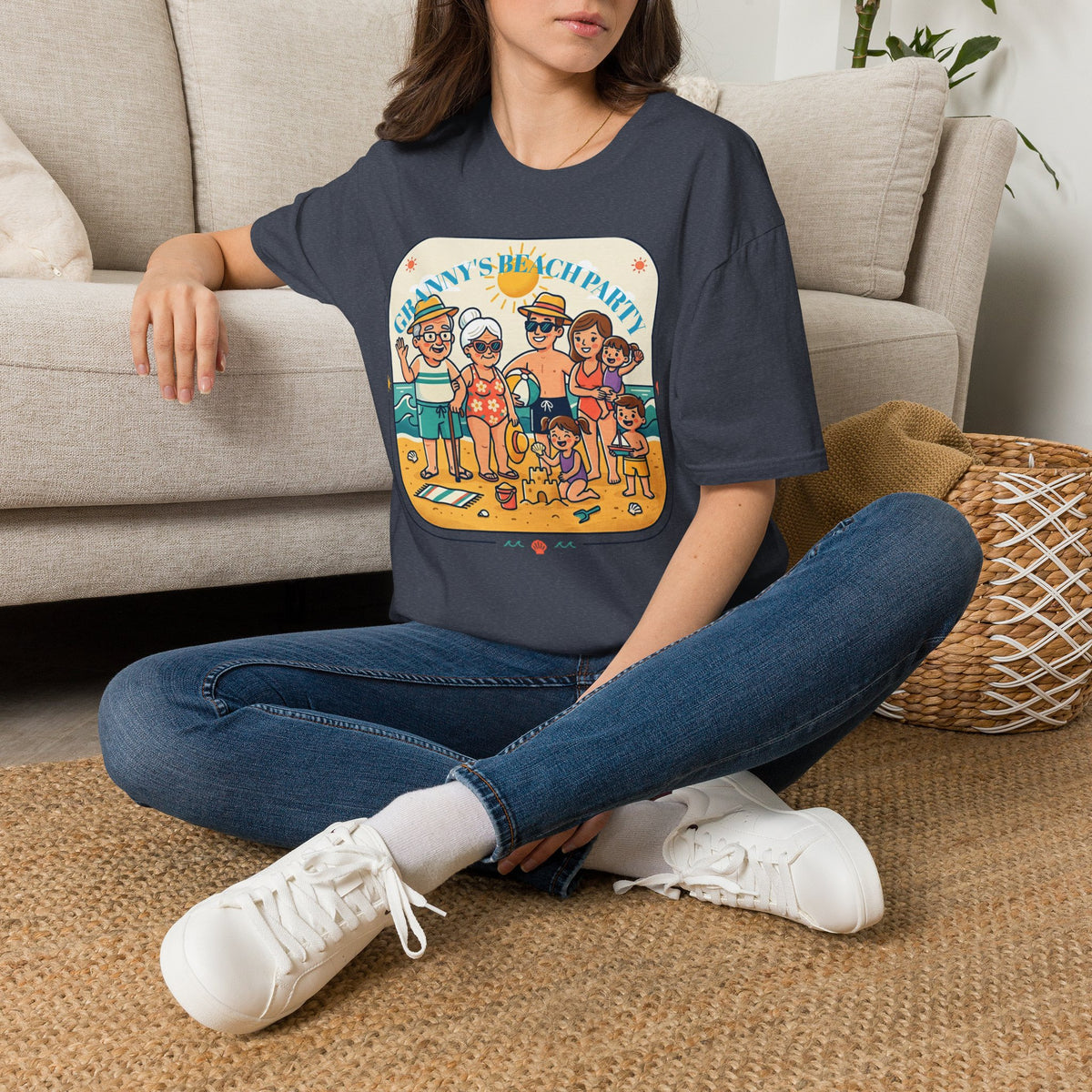 GRANNY’S  Party T-Shirt | Family Beach Cartoon Design