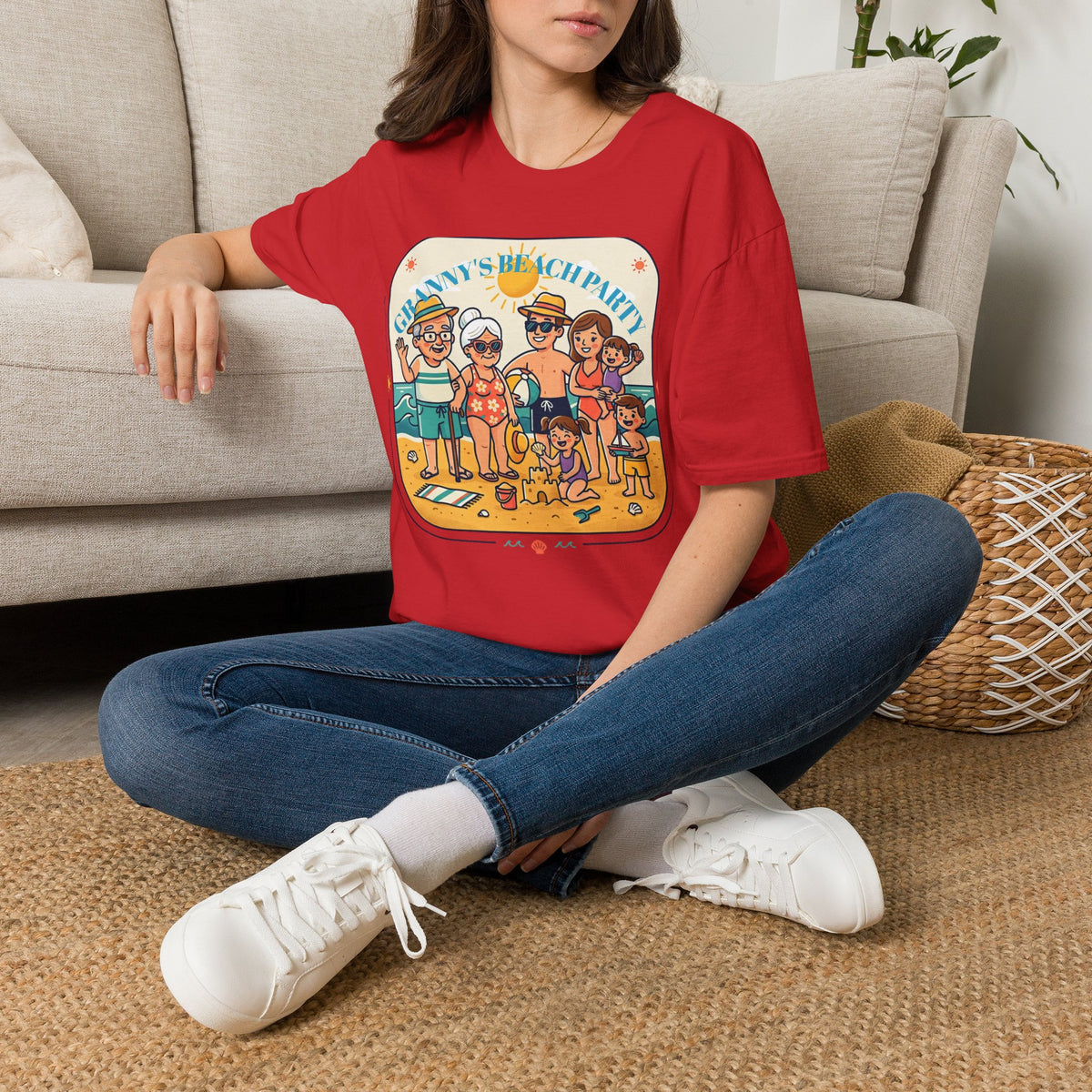 GRANNY’S  Party T-Shirt | Family Beach Cartoon Design