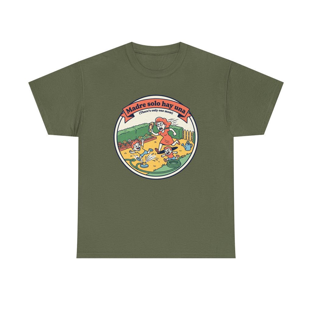 T-Shirt — "Madre solo hay una" Retro Family Cartoon Tee