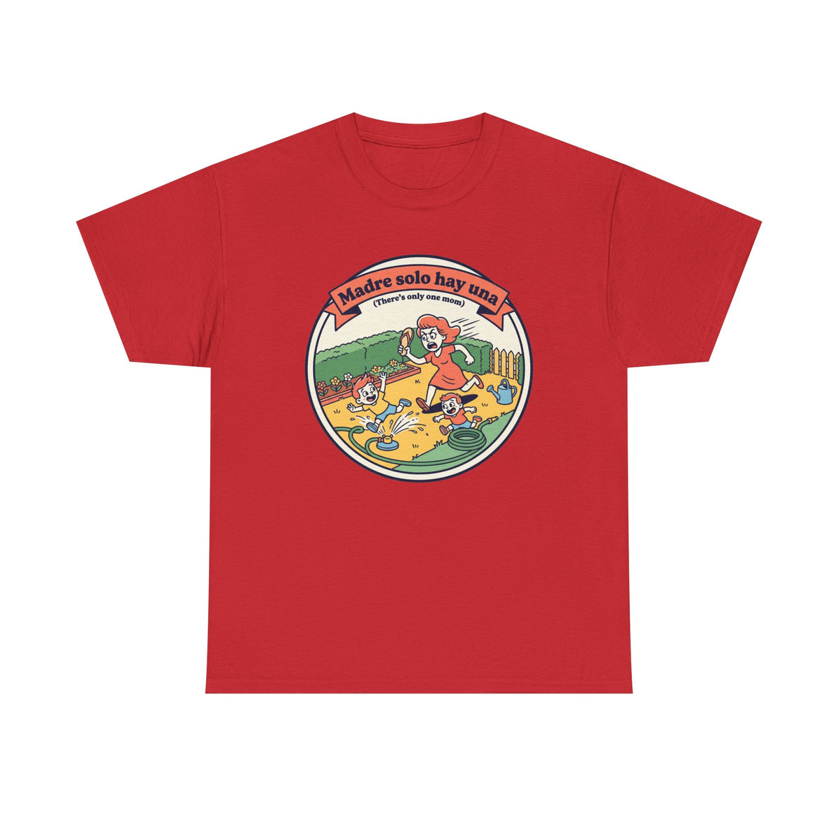 T-Shirt — "Madre solo hay una" Retro Family Cartoon Tee