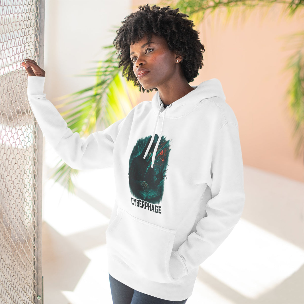 HALLOWEEN Cyberphage Graphic Hoodie | Cozy Fleece Sweatshirt.