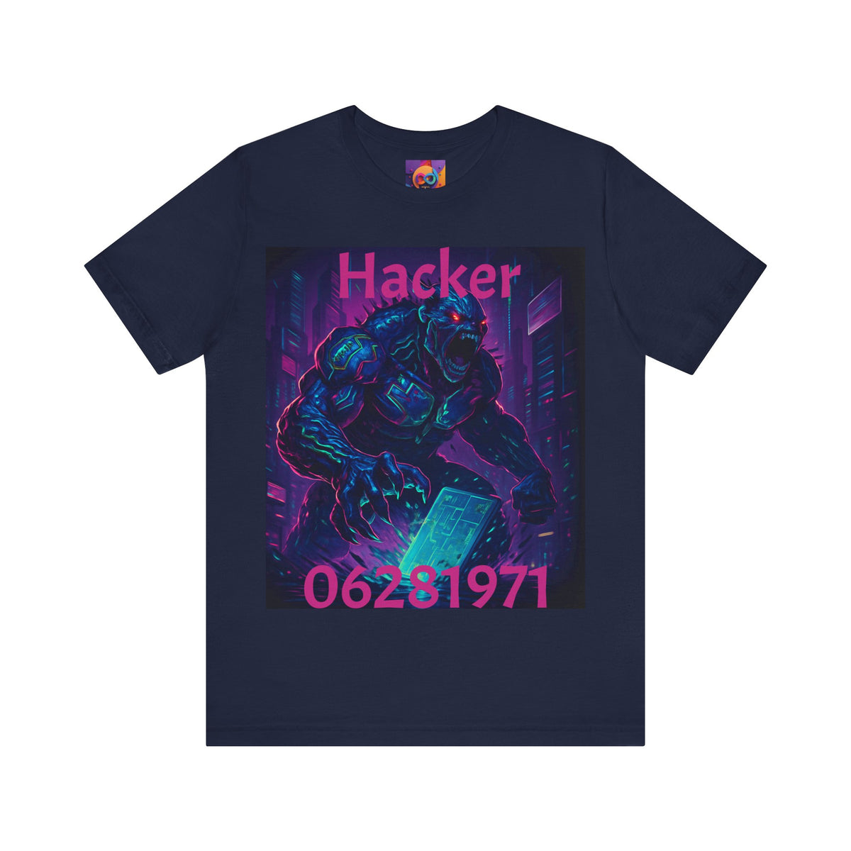 Monster Graphic Tee — '06/28/1971.' Dark Creature Illustration