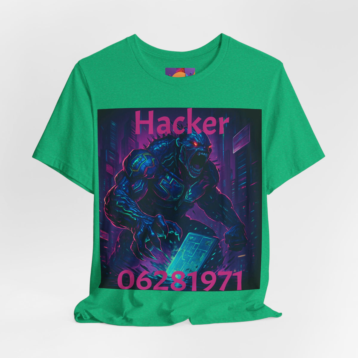 Monster Graphic Tee — '06/28/1971.' Dark Creature Illustration