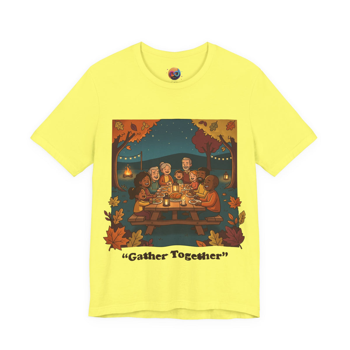 Gather Together T‑Shirt — Cozy Autumn Family Dinner Tee