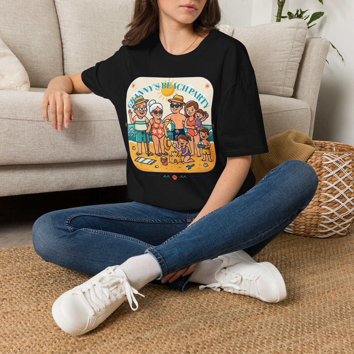 GRANNY’S  Party T-Shirt | Family Beach Cartoon Design